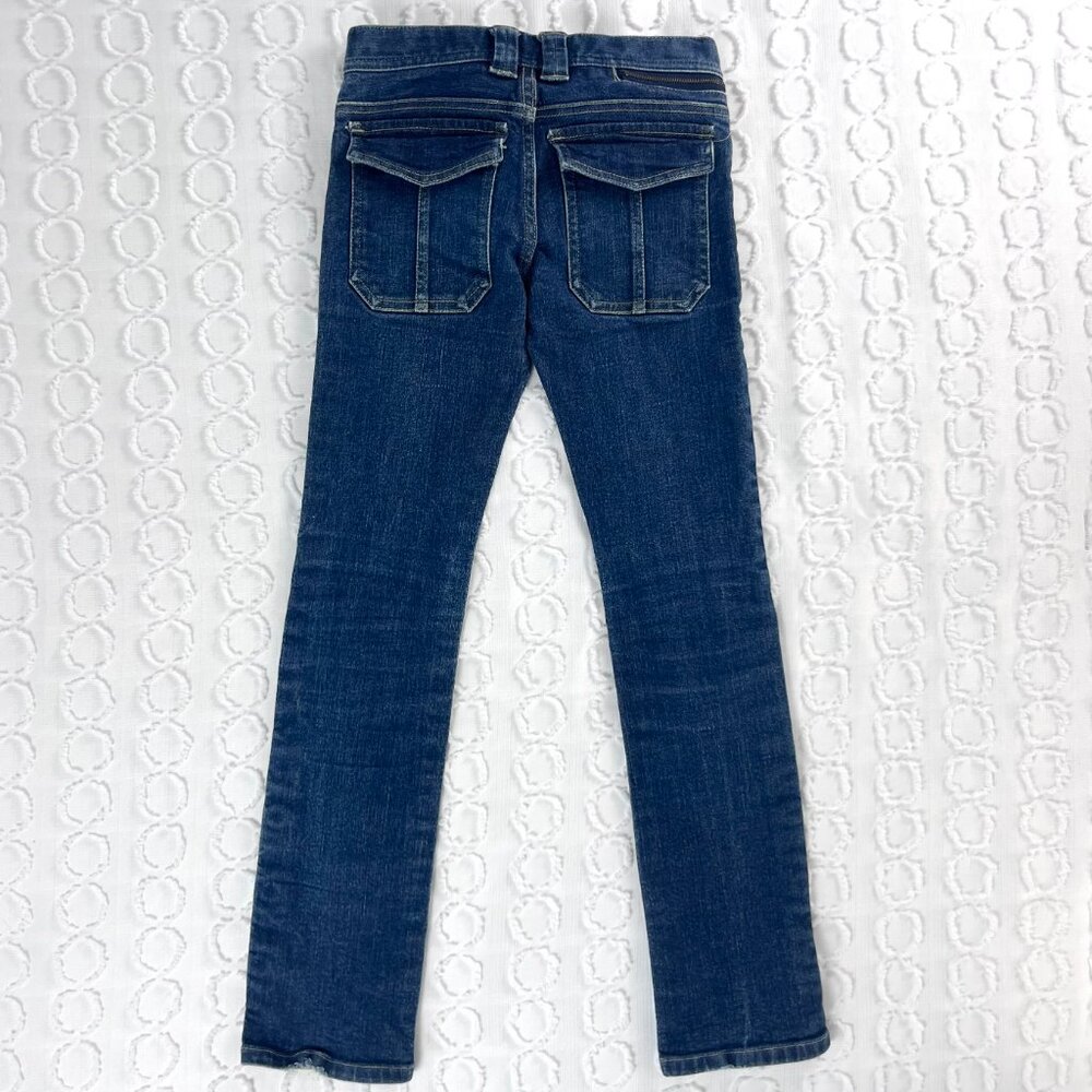 EV by Et Vous Women's Distressed Jeans Snap Bottom Medium Wash - Picture 2 of 7